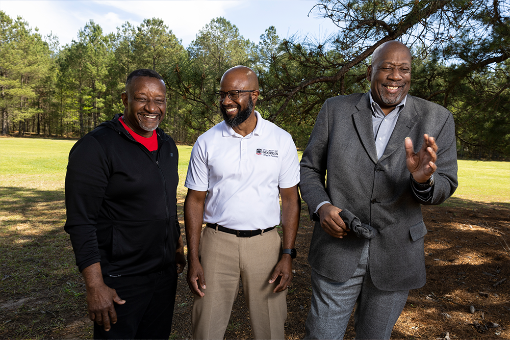 The Rev. Victor Cooper of First United Christian Church, Henry Young, and the Rev. Jeffrey Lawrence