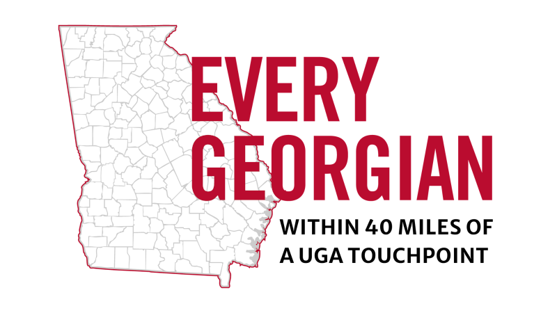 Every Georgian within 40 miles of a UGA touchpoint